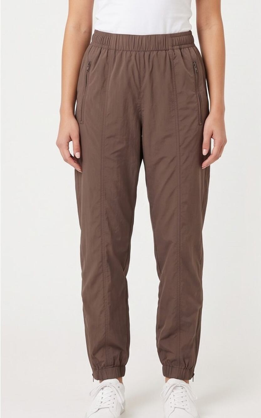 Old Navy Active StretchTech XS Brown Jogger Pants Zipper Ankles